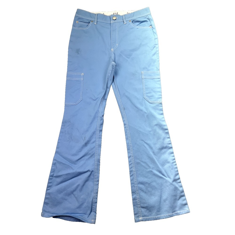URBAN OUTFITTERS LIGHT BLUE CARGO PANT‎ SIZE 4 Grunge Y2K Retro Western Wide Leg